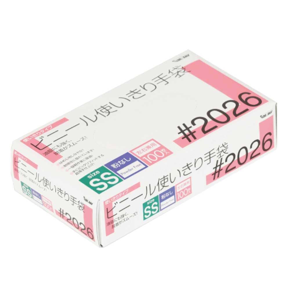 Amazon.co.jp: 川西工業 #2026 ビニール使いきり手袋 粉無 100枚